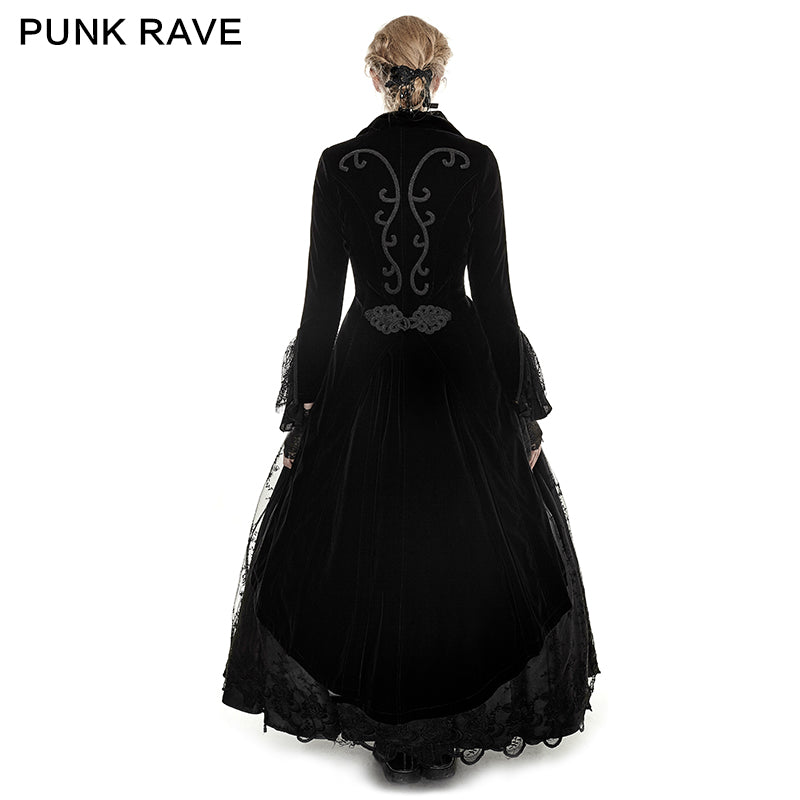 Black Gothic Jacket, Avant Garde Clothing, Cotton Jacket With Lace Sleeves,  Futuristic Women's Clothing, Extravagant Multiday Jacket 