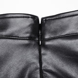 Punk Metal Leather Skirt