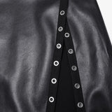 Punk Metal Leather Skirt