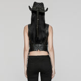 Punk minimalist leather vest