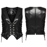 Punk minimalist leather vest