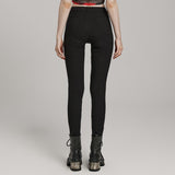 Punk burnt pattern hollow  trousers