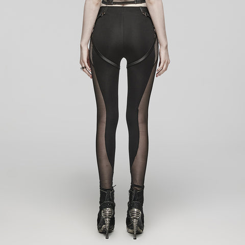 PUNK Radial Hollow  Leggings