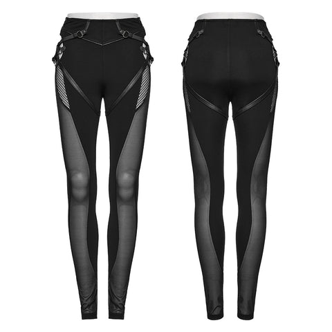 PUNK Radial Hollow  Leggings