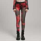 2024 PUNK tie-dyed mesh leggings