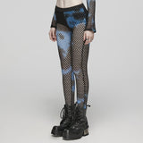 2024 PUNK tie-dyed mesh leggings