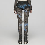 2024 PUNK tie-dyed mesh leggings