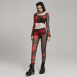 2024 PUNK tie-dyed mesh leggings