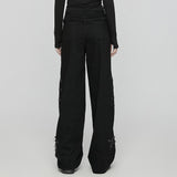 Punk decadent cross patch straight pants