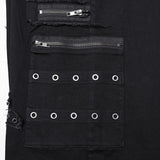 Punk decadent cross patch straight pants