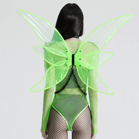 Punk Iridescent  Mesh Butterfly Wings