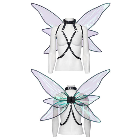 Punk Iridescent  Mesh Butterfly Wings