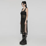 The Post-apocalyptic Techwear Style Knitted Hollow out Dress