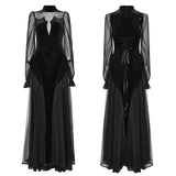 Goth Gorgeous Velvet  Lace Dress