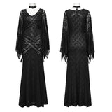 Gothic Bat Sleeves Visual Dress