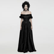 Goth retro velvet formal dress