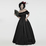 Goth retro velvet formal dress