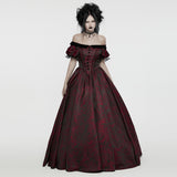 Goth retro velvet formal dress