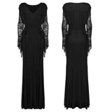 Low neck goth hollow formal dress