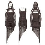 Wasteland hooded two-piece mesh dress