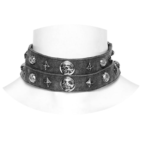 2024 Punk metal rivet choker