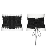 Goth lace hollow corset