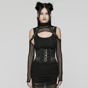 Punk Oval Eyelets Corset