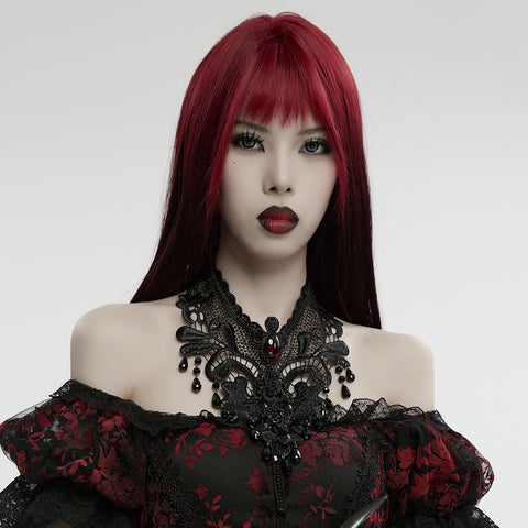 Goth ruby collar