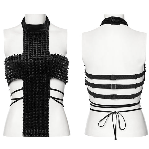 Gothic Cross Halter Top