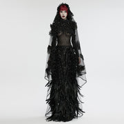 Gothic Dynamic Feather  Veil