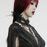 Gothic Black Wing Gorgeous Necklace