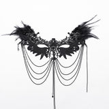 Gothic Black Wing Gorgeous Necklace