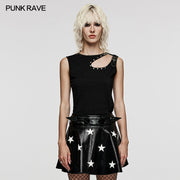 Punk Daily  hollow shoulder Vest