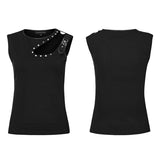 Punk Daily  hollow shoulder Vest