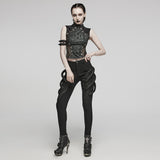 PUNK Snake Pattern Mesh Top