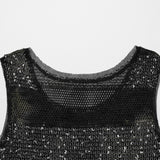 Punk daily striped mesh vest