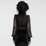 Goth lace lantern sleeve shirt