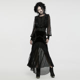 Goth lace lantern sleeve shirt