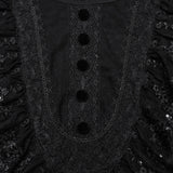 Goth lace lantern sleeve shirt