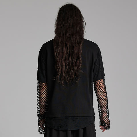 Punk fake two-piece T-shirt