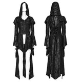 Goth decadent hooded knitted jacket