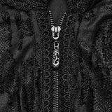 Goth decadent hooded knitted jacket