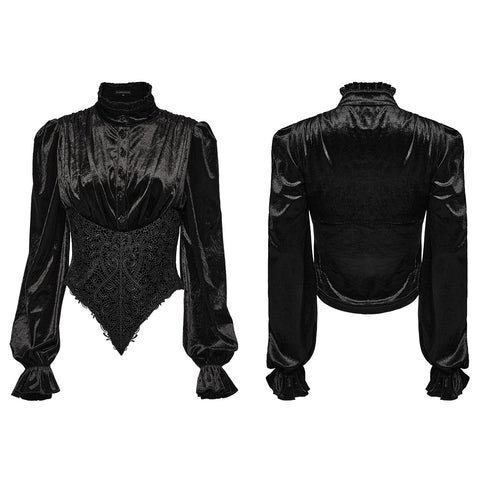 Retro Velvet Goth Shirt