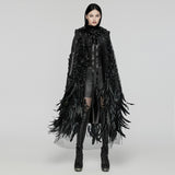 Dark Goth Gorgeous Feather Cloak