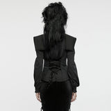 Retro goth wide shoulder shirt