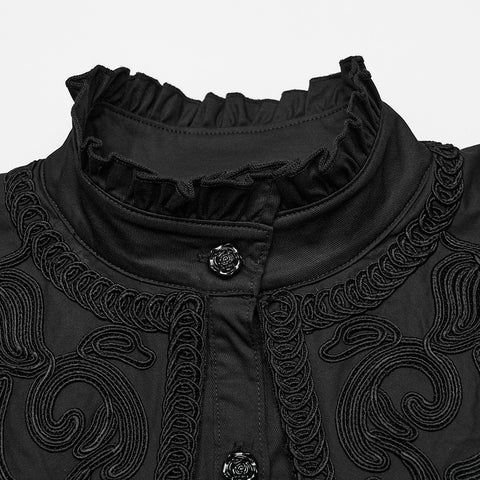 Retro goth wide shoulder shirt