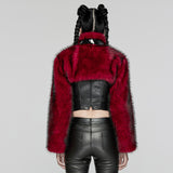 Punk personalized short fur jacket