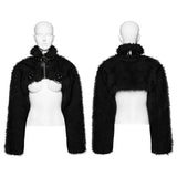 Punk personalized short fur jacket