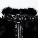 Punk personalized short fur jacket