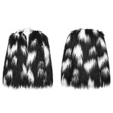 Punk Contrast faux fur jacket